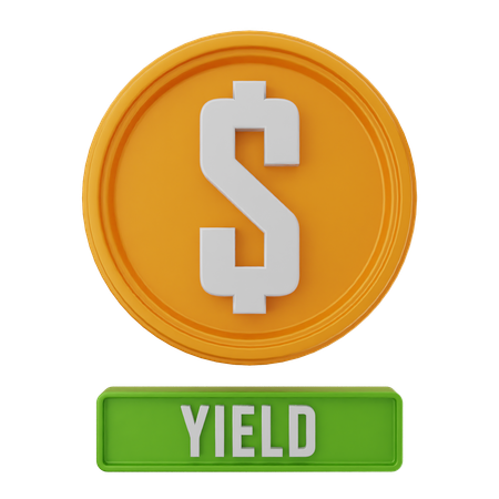 Rendimento em dólar  3D Icon