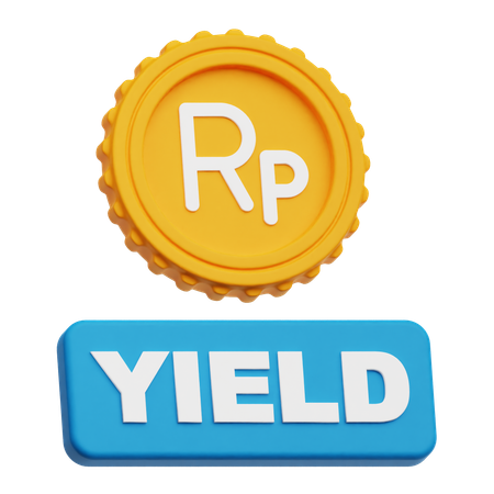 Rendimento em rupias  3D Icon