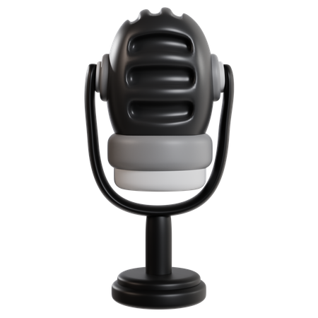 Rendu du microphone podcast vintage  3D Icon