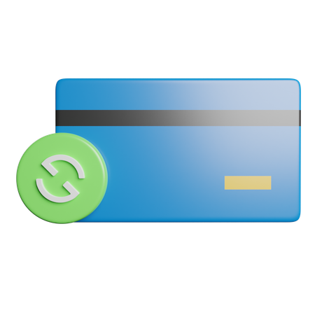 Renew Card Payment  3D Icon
