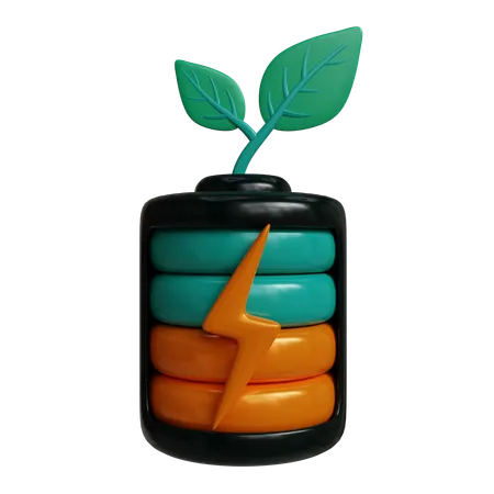 Renewable Batteries  3D Icon