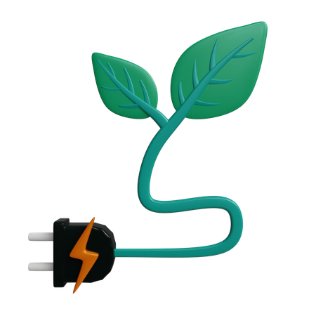 Renewable Electrical Energy  3D Icon