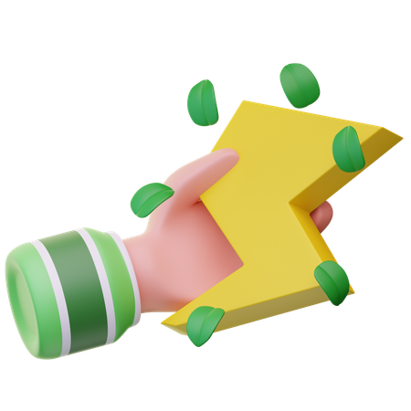 재생 에너지  3D Icon