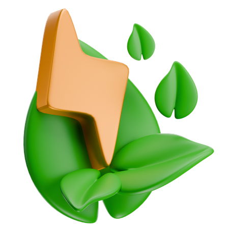 재생 에너지  3D Icon