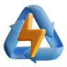3d electric bolt logo