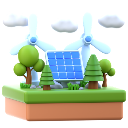 Renewable Energy  3D Icon