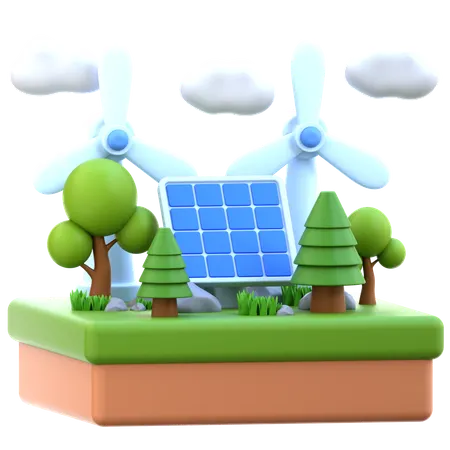 Renewable Energy  3D Icon