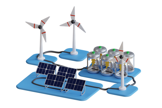 Renewable Energy  3D Icon