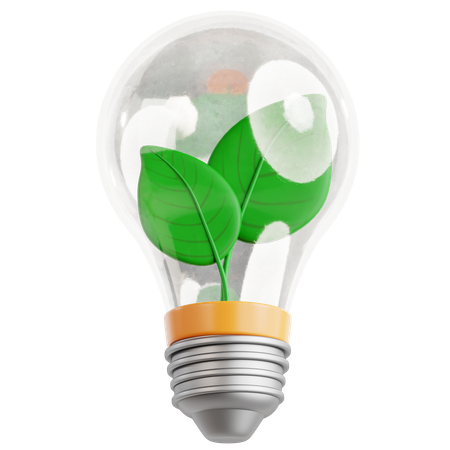 Renewable Energy Lamp  3D Icon