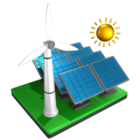 Renewable Energy Source  3D Icon