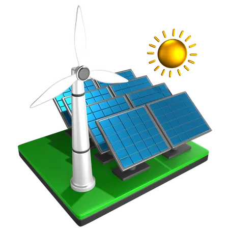 Renewable Energy Source  3D Icon