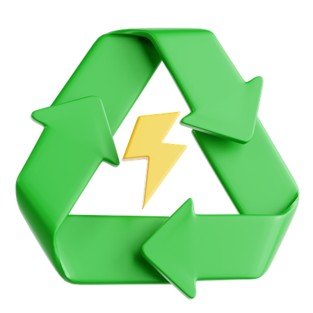 Renewable Energy Symbol  3D Icon