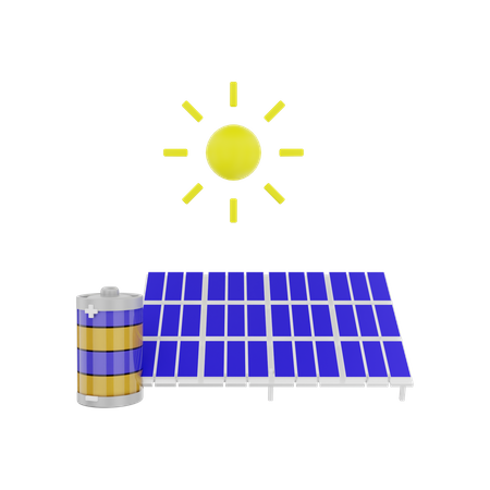 Renewable Solar Energy  3D Illustration