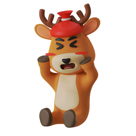 Renne malade  3D Icon