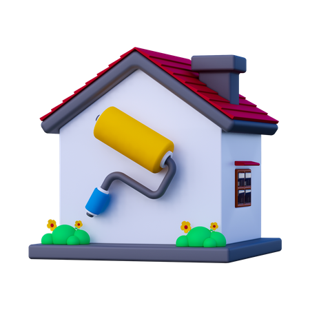 Renovação de Casa  3D Icon