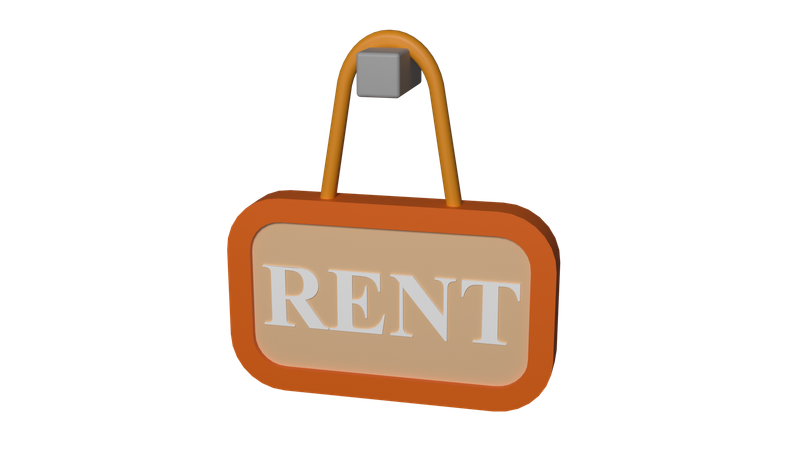 RENT  3D Icon