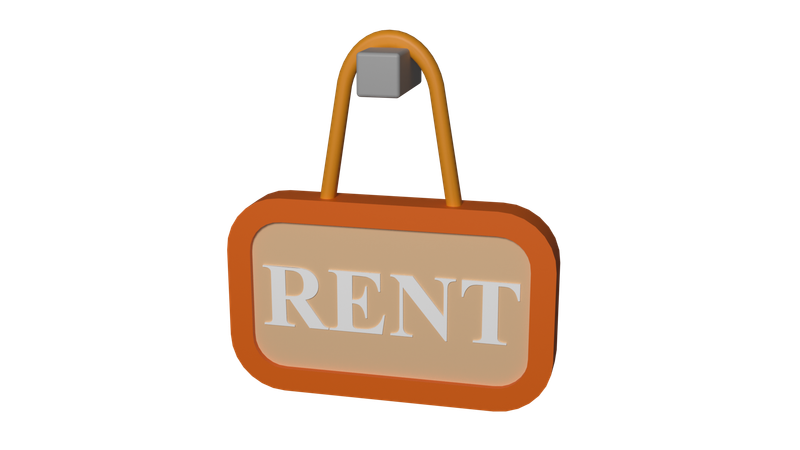 RENT  3D Icon