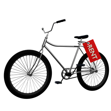 Rent Bike  3D Icon