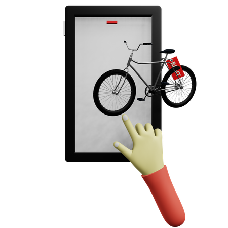 Rent Bike Application  3D Icon