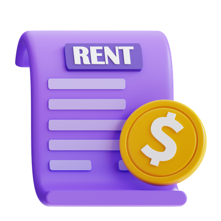 Rent Bill Payment  3D Icon