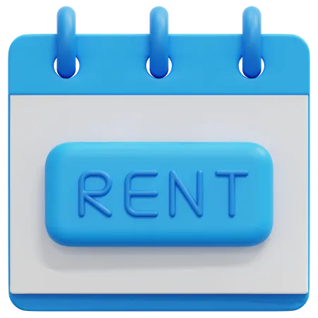 Rent Day  3D Icon