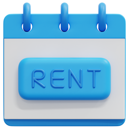 Rent Day  3D Icon