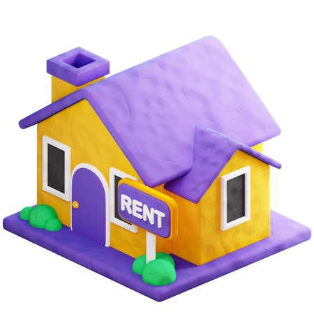 Rent House  3D Icon