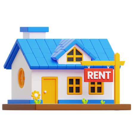 Rent House  3D Icon
