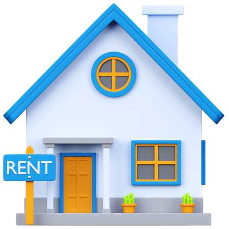 Rent House  3D Icon