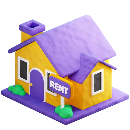 Rent House  3D Icon