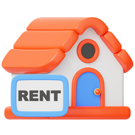 Rent House  3D Icon