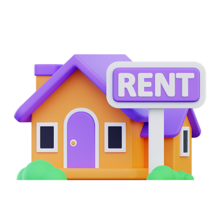 Rent House  3D Icon
