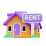 house rent 3d illustration