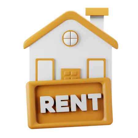 Rent House 3D Icon