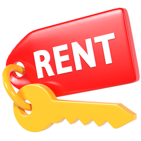 Rent Key  3D Icon