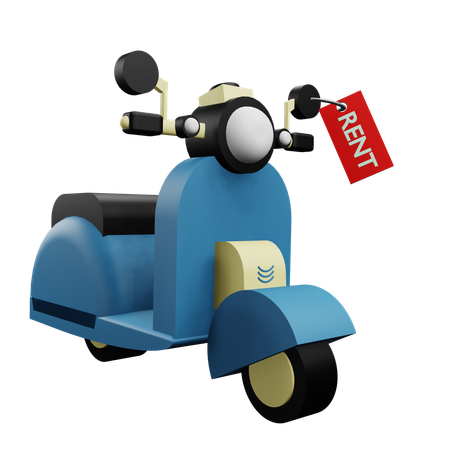 Rent Motorcycle  3D Icon