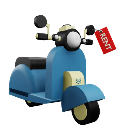 Rent Motorcycle  3D Icon