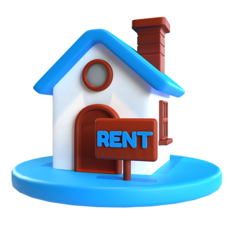 Rent Real Estate  3D Icon