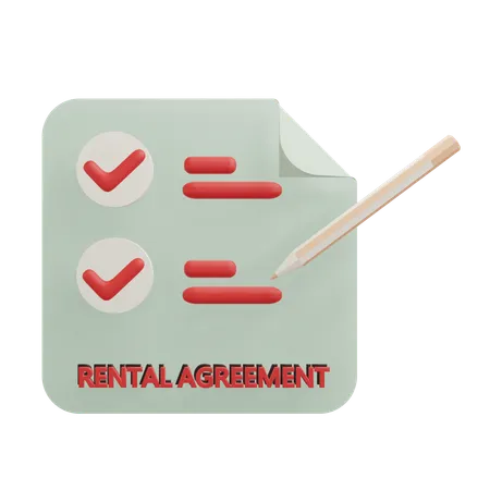 Rental Agreement  3D Icon