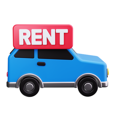 Rental Car  3D Icon