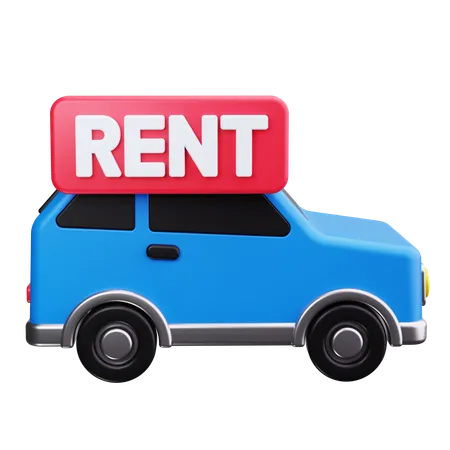 Rental Car  3D Icon