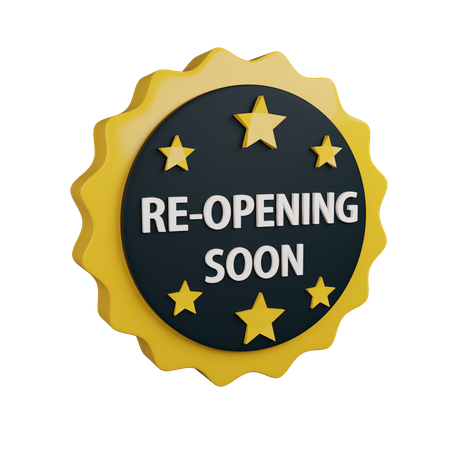 Réouverture bientôt  3D Icon
