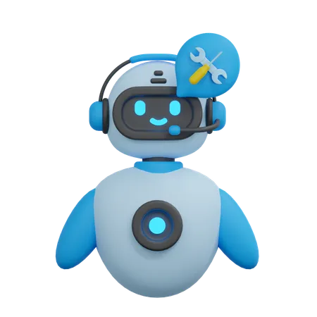 Repair Chatbot Illustration 3D Icon