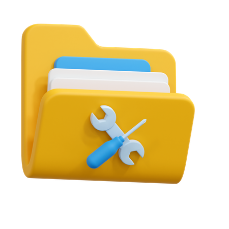 Repair folder  3D Icon