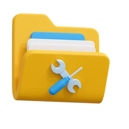 Repair folder  3D Icon