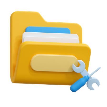 Repair folder  3D Icon