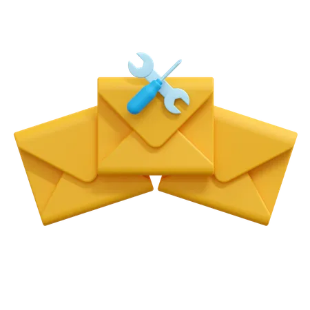 Repair mail message  3D Icon