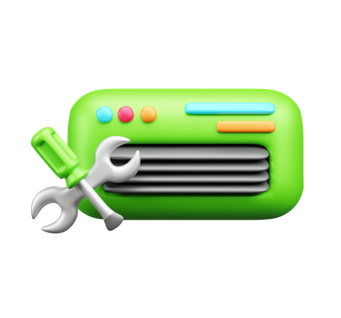 Reparación de aire acondicionado  3D Icon