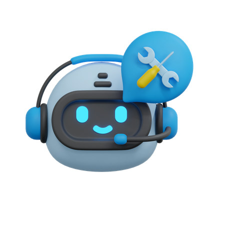 Reparatur-Chatbot  3D Icon