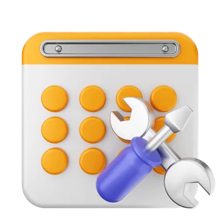 Reparaturkalender  3D Icon